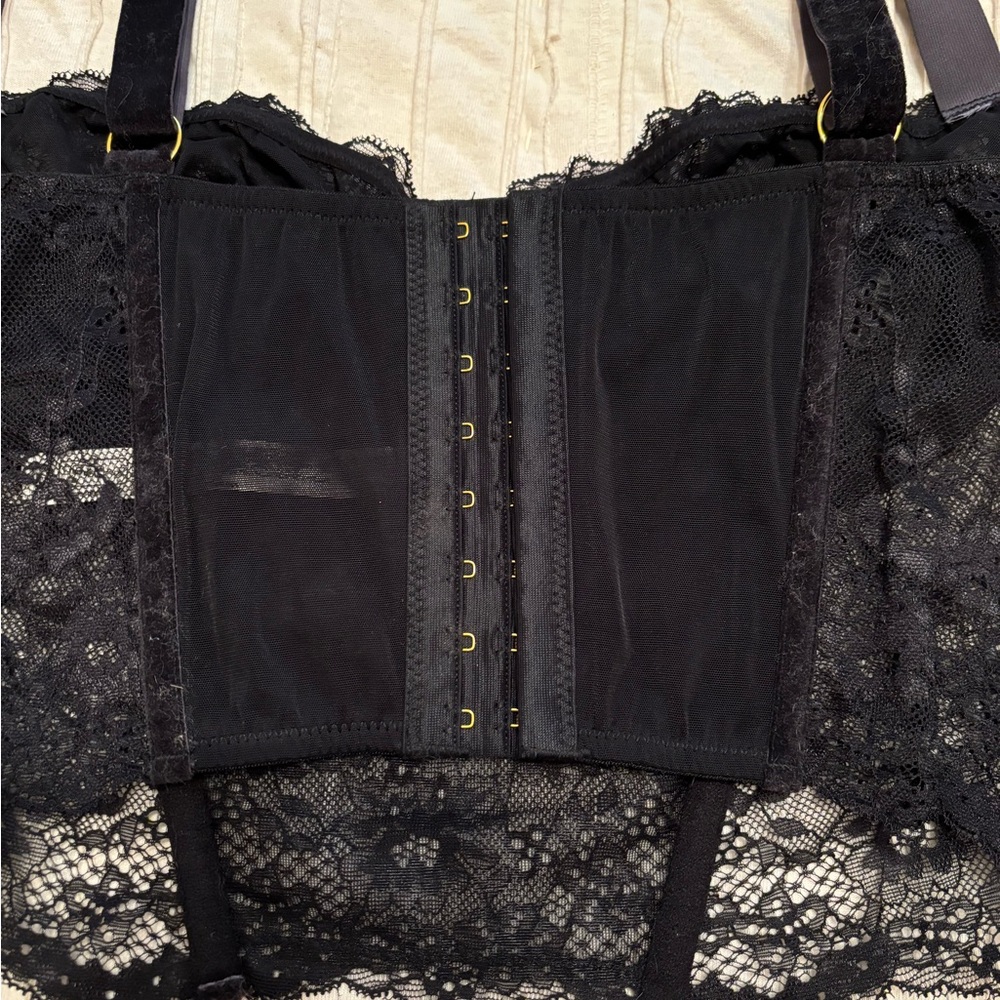 Anthropologie Lace Velvet Corset Top NWT - Picture 6 of 11